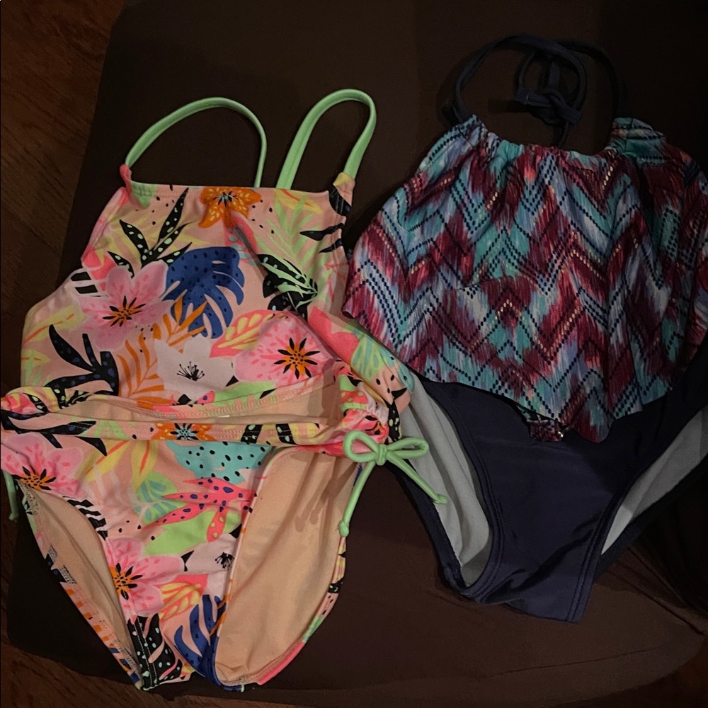 Colorful Floral and Geometric Swimsuits bundle size7/8